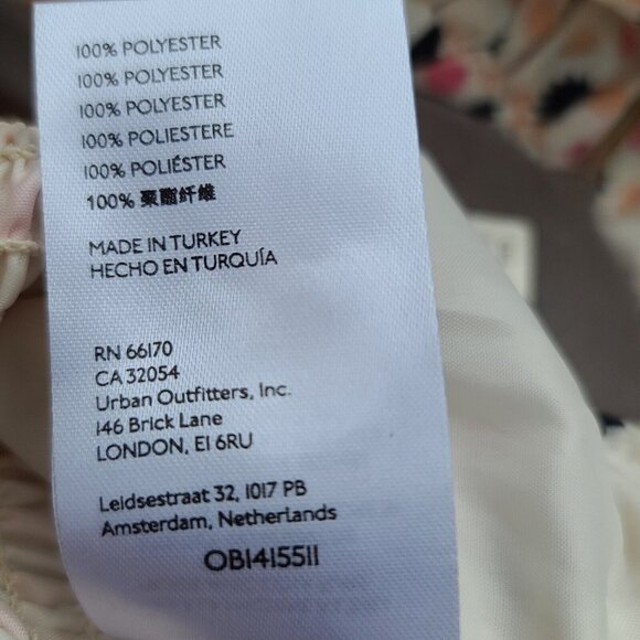 Anthropologie MAEVE Bow-Tie One Shoulder Top Sz 8 Cream Pink Black Boho Zip NWT - Picture 8 of 11